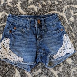 Justice denim shorts